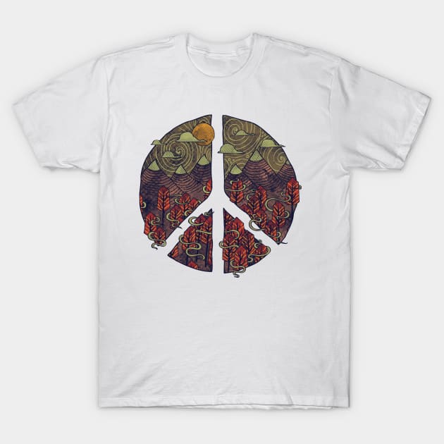 Peaceful Landscape T-Shirt by againstbound